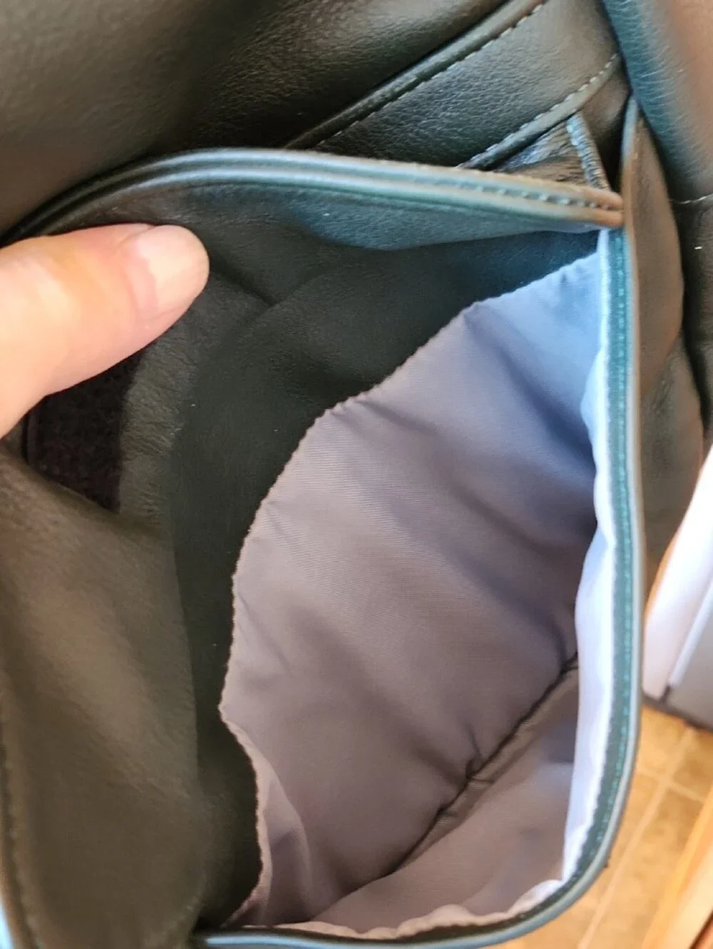 Ameribag Dark Green Leather Sling Backpack